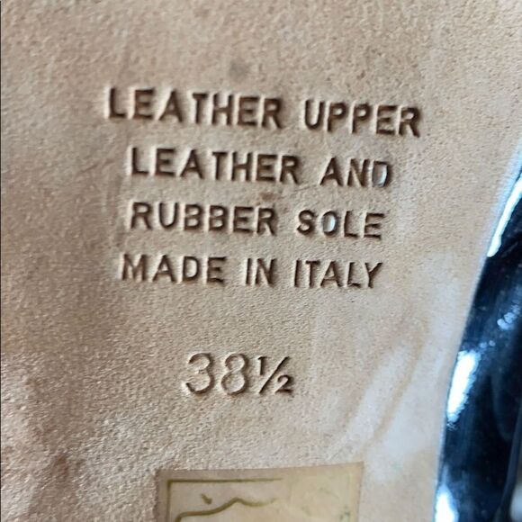 AnyiLu Black Patent Leather Heels Size 38.5/8.5 - Picture 5 of 6